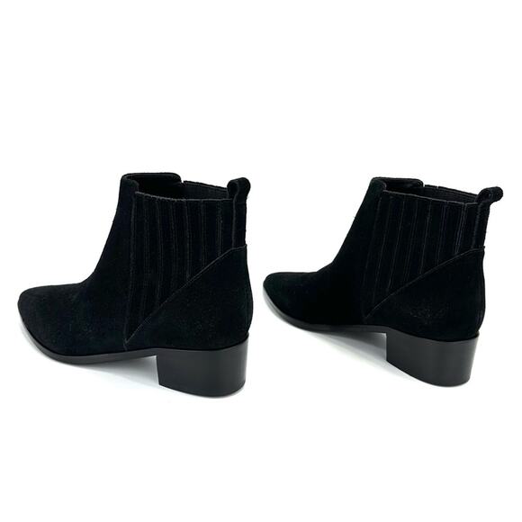 Marc Fisher LTD Yolli Women Black Ankle Boot Size 6 Suede Block Heel Bootie New - Picture 15 of 16